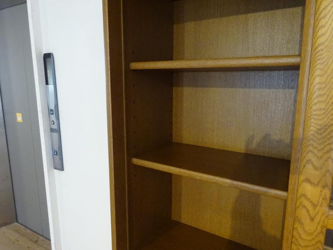 浜本工芸　書棚　本棚　引き出し付き　高級ナラ材