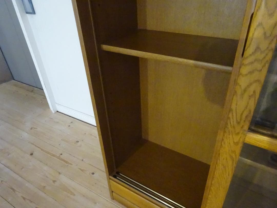 浜本工芸　書棚　本棚　引き出し付き　高級ナラ材