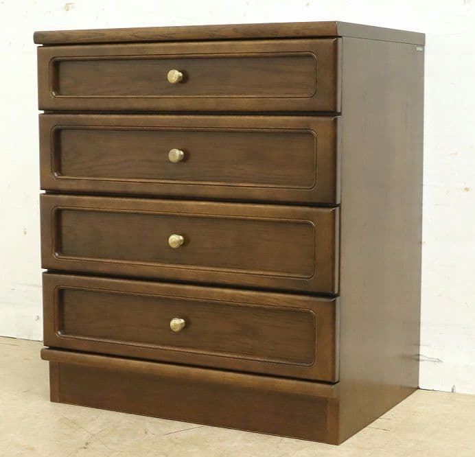 カリモク【コロニアル】サイドキャビネット・4段収納・チェスト