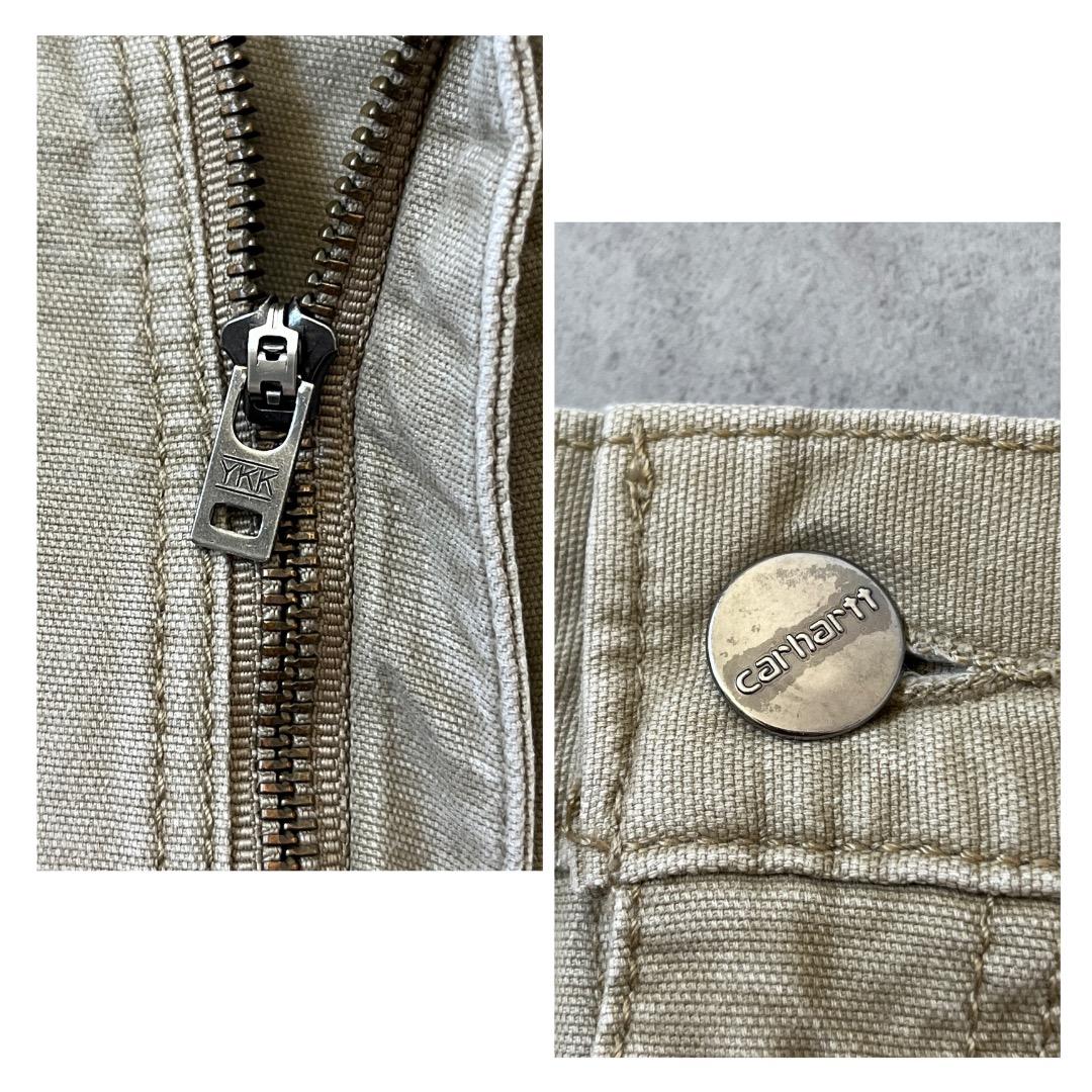カーハート W33 ダックパンツ ペインターパンツ 古着 ベージュ 18837