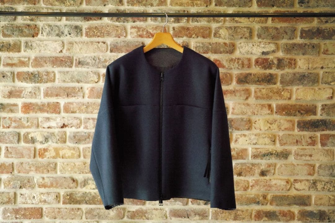 「SUNSEA」 Cut Off Melton Blouson/Ash Navy