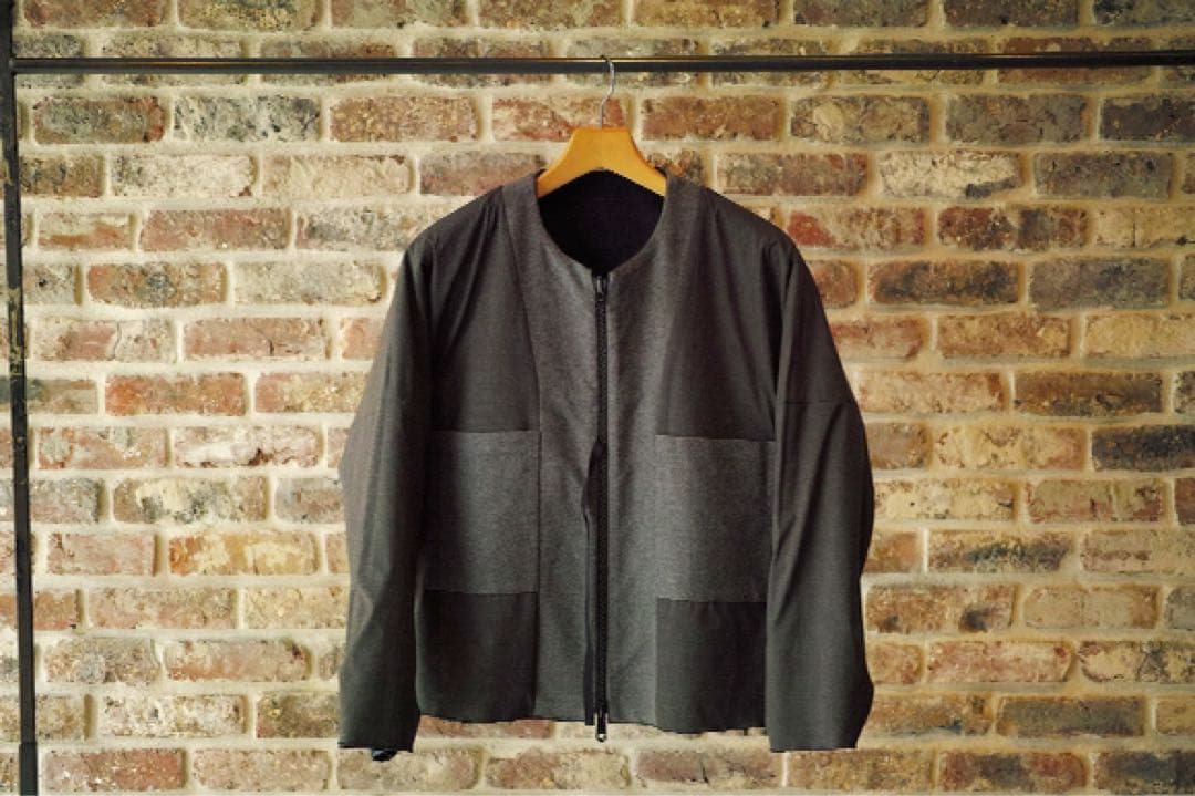 「SUNSEA」 Cut Off Melton Blouson/Ash Navy