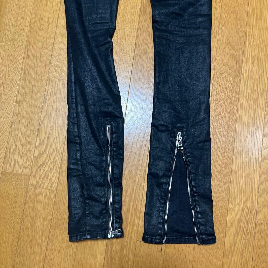 mnml コーティングロングデニム　ジップ　エディ期