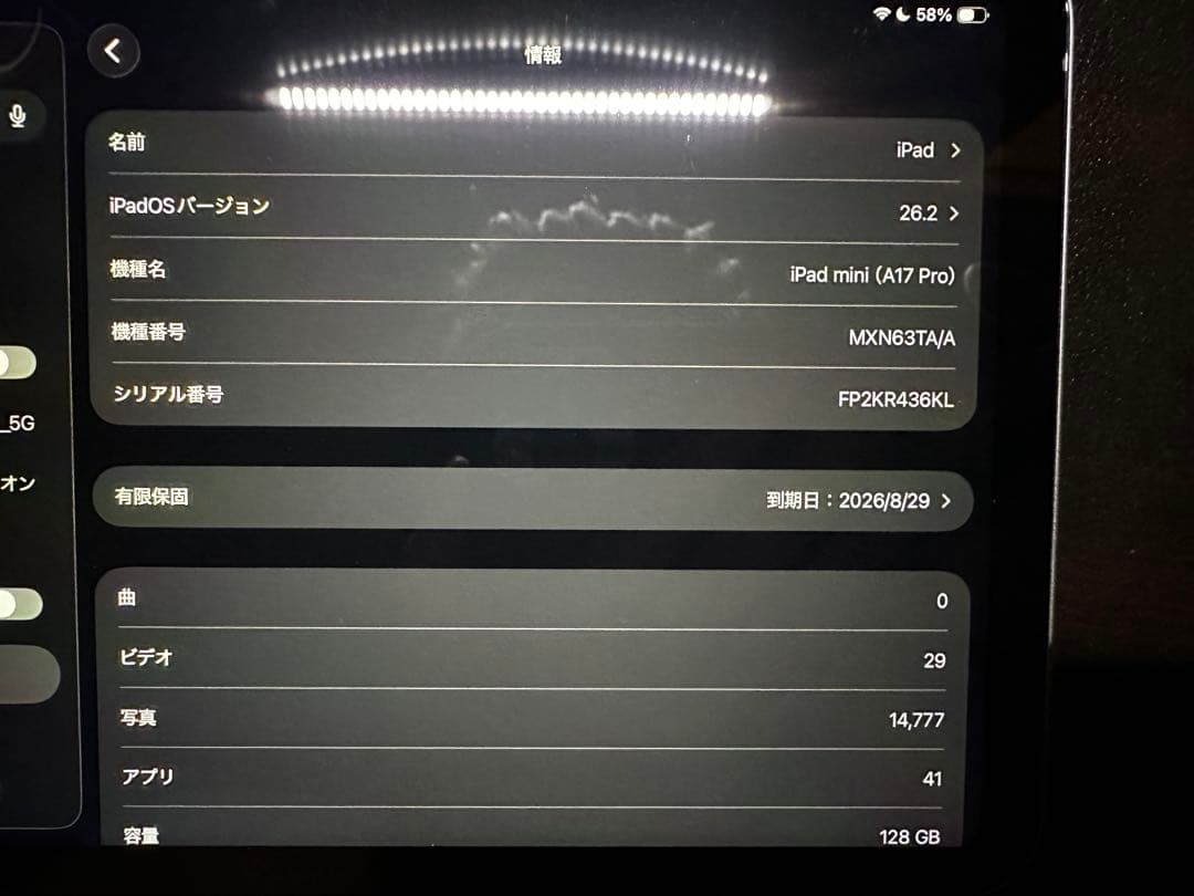 極美品 iPad mini 7 128GB Wi-Fi / 純正Folio付