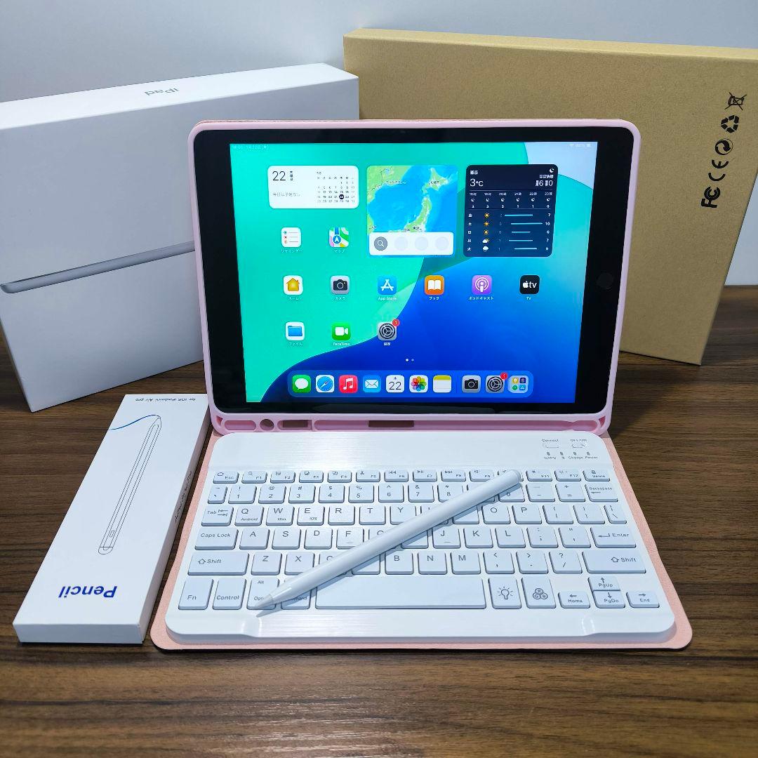 Chery iPad 第9世代 64GB、タッチペン、キーボードとケース