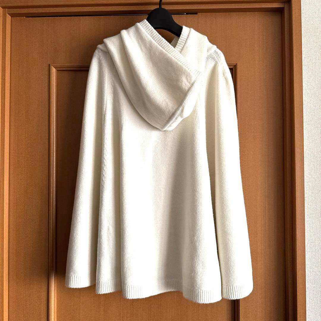 Gypsohila ジプソフィア　ニットポンチョ　フリーサイズ　ホワイト