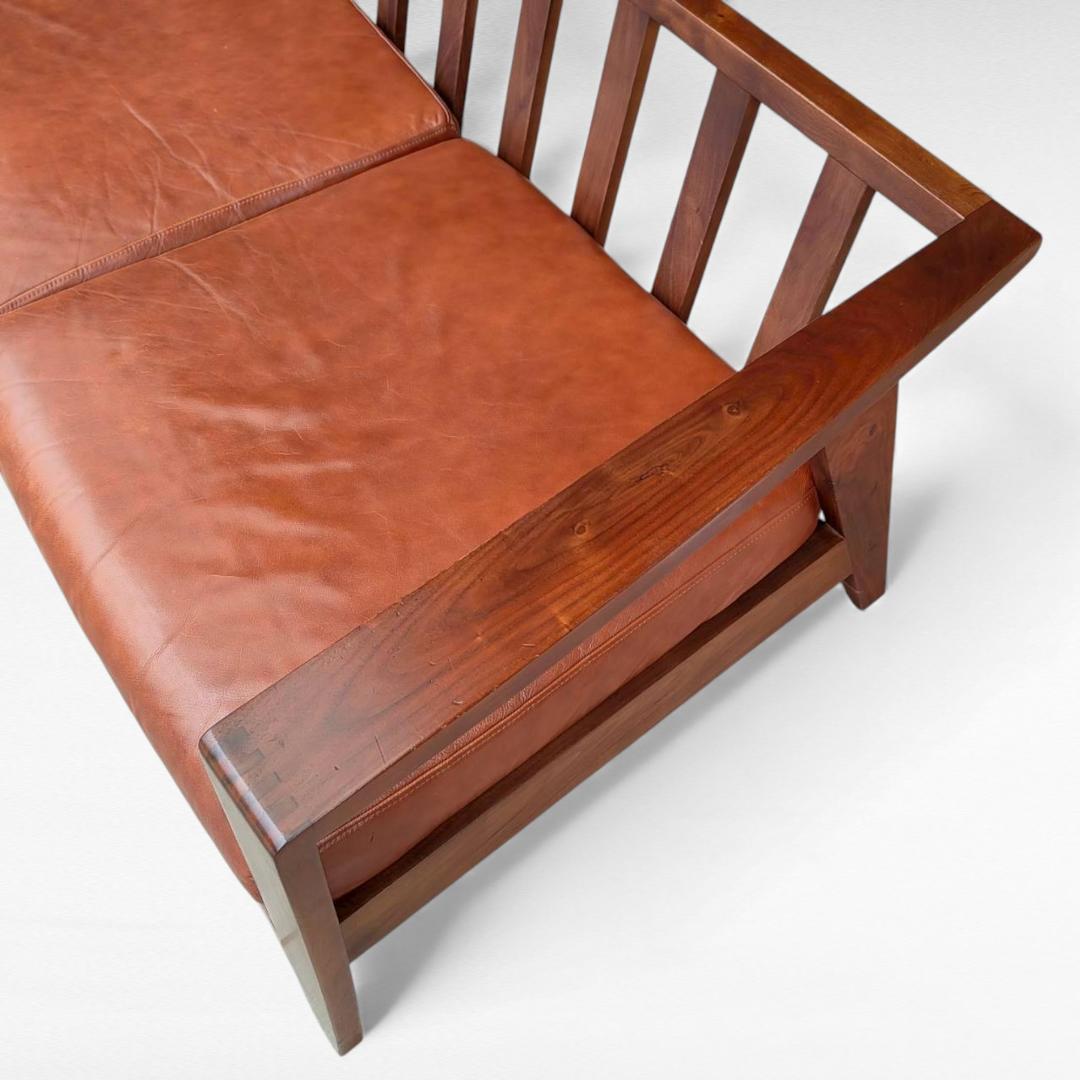 シギヤマ家具 ROSEMARY 本革ソファ ウォールナット 幅158