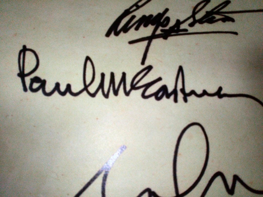 THE BEATLES 来日日本公演サイン