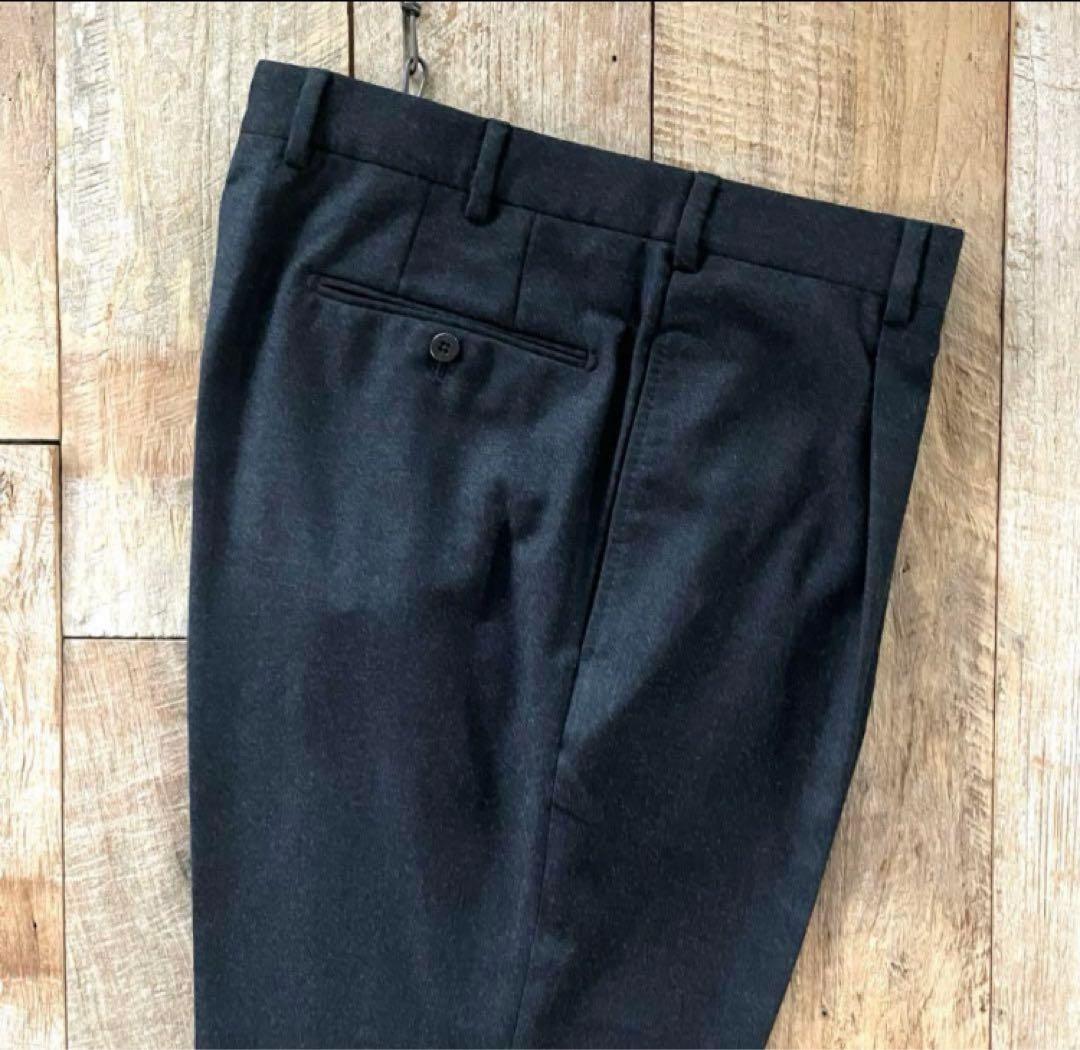 【美品】INCOTEX SUPER100'S 1タック ウール スラックス 48