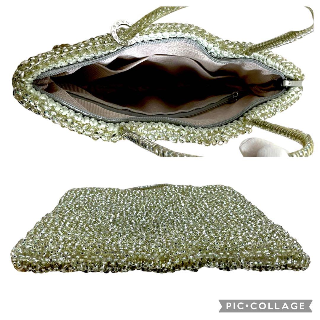 極美品　アンテプリマ　フィオーリジャガード　ワイヤーバッグ　花柄　ゼラニウム