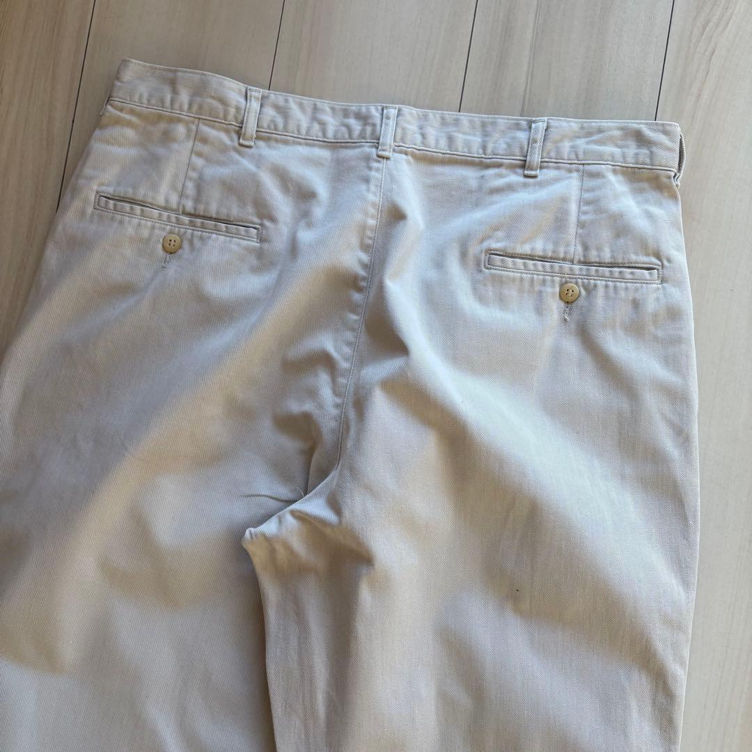 -90s ポロバイラルフローレン ポロチノ USA製 実寸33×32 アイボリー