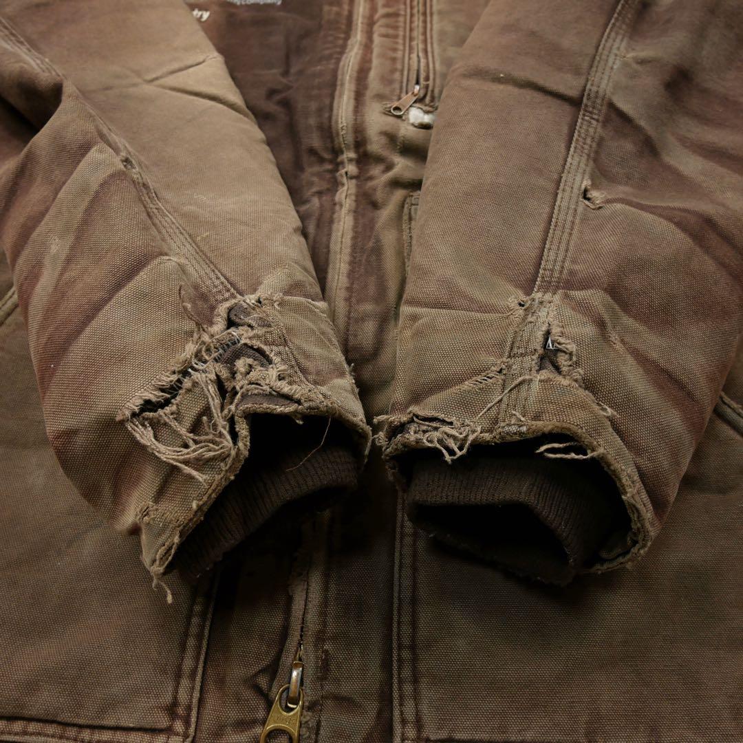 11M416◯Carhartt ボア DKB フェード ボロ リッジコート XL