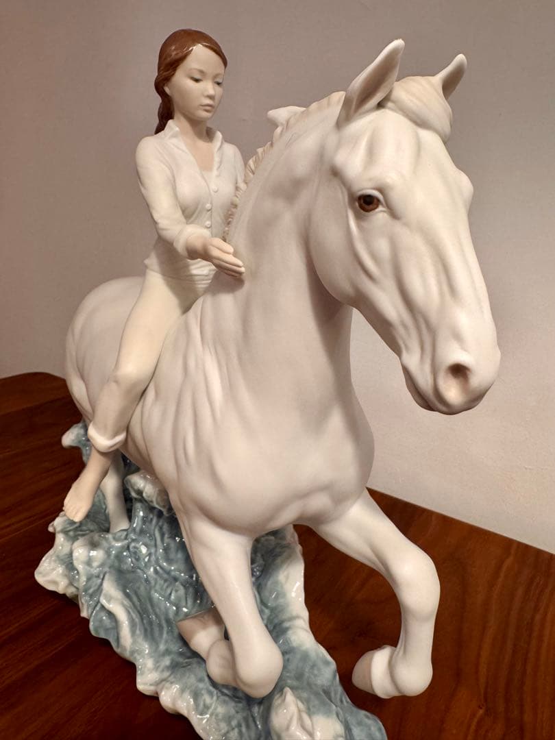 【￥349,800新品同様】リヤドロ／大型作品／海辺を駆けて／元箱付