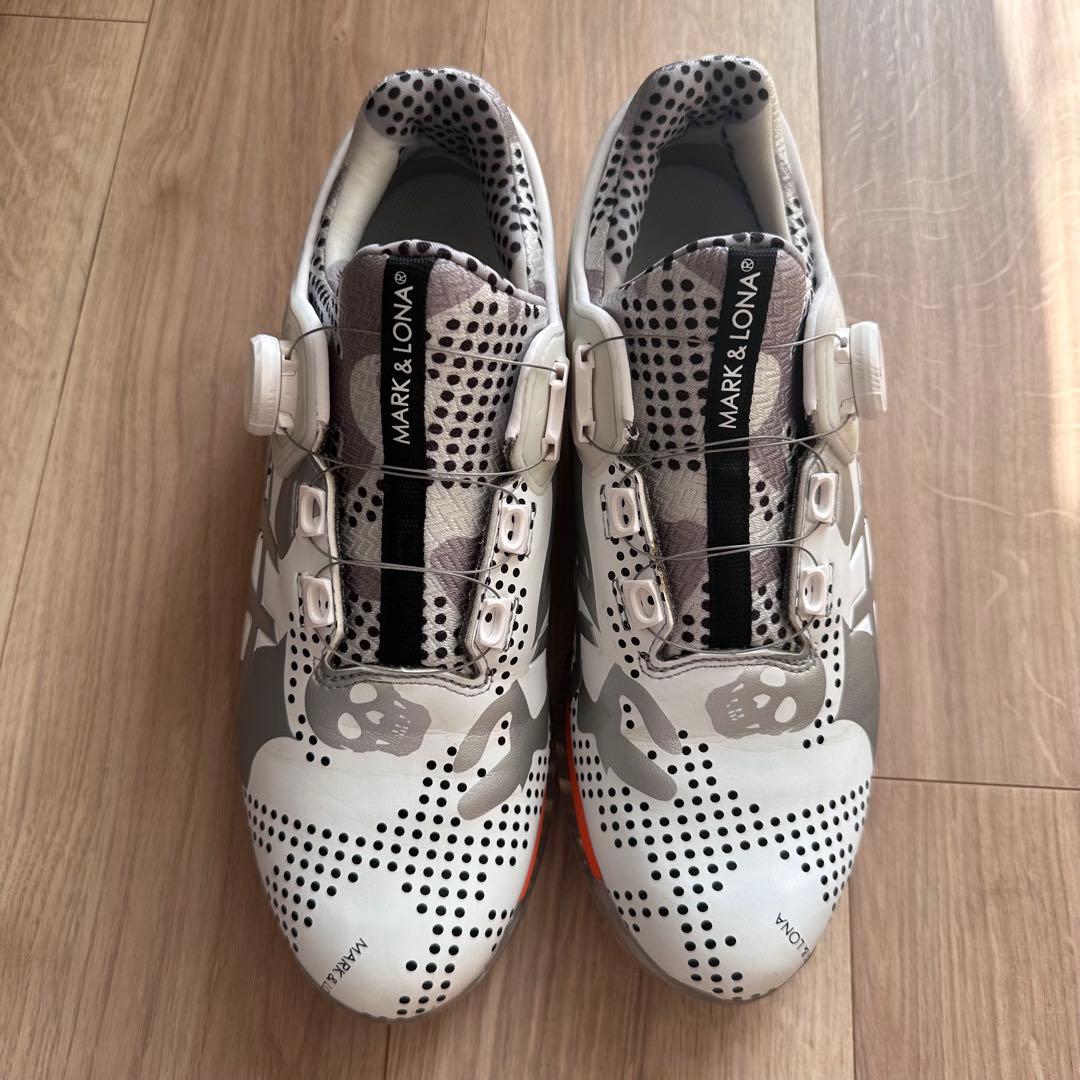 MARK & LONA ASICS コラボ ゴルフシューズ 白✖️シルバー26cm