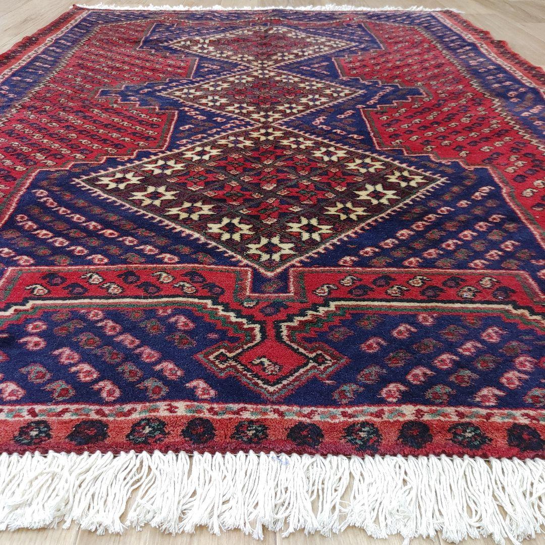 Summer sall ペルシャ絨毯 手織り 草木染　スィールジャーン産