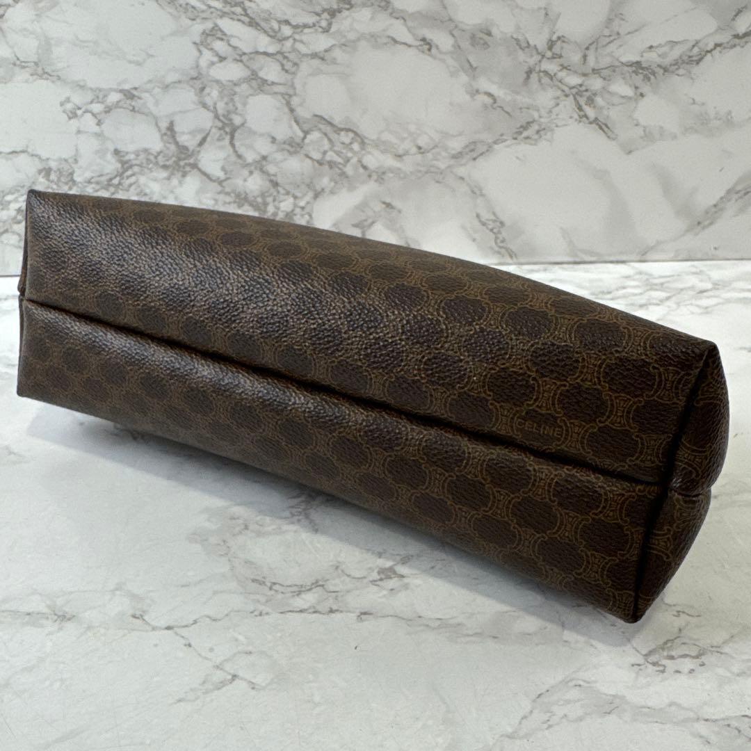 CELINE セリーヌ ビッグロゴ PVC×本革 レザー クラッチバッグ