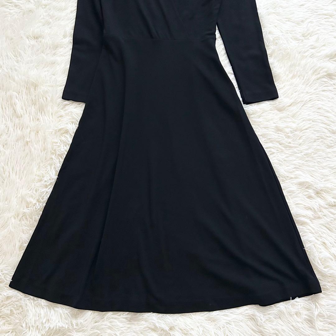 【りほ】マックスマーラ　大きいサイズ　ロングワンピース　カシュクール　黒