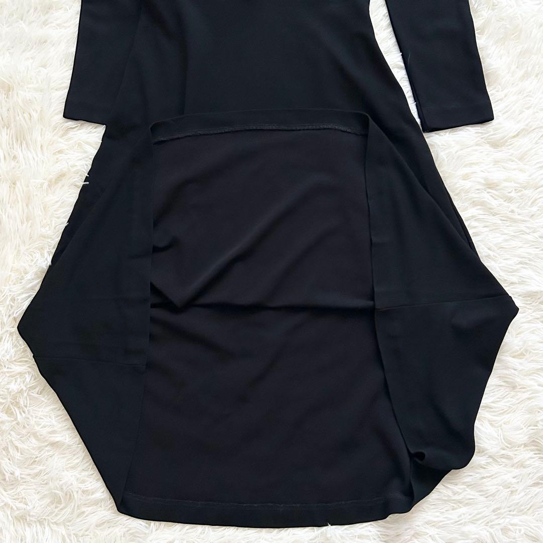 【りほ】マックスマーラ　大きいサイズ　ロングワンピース　カシュクール　黒