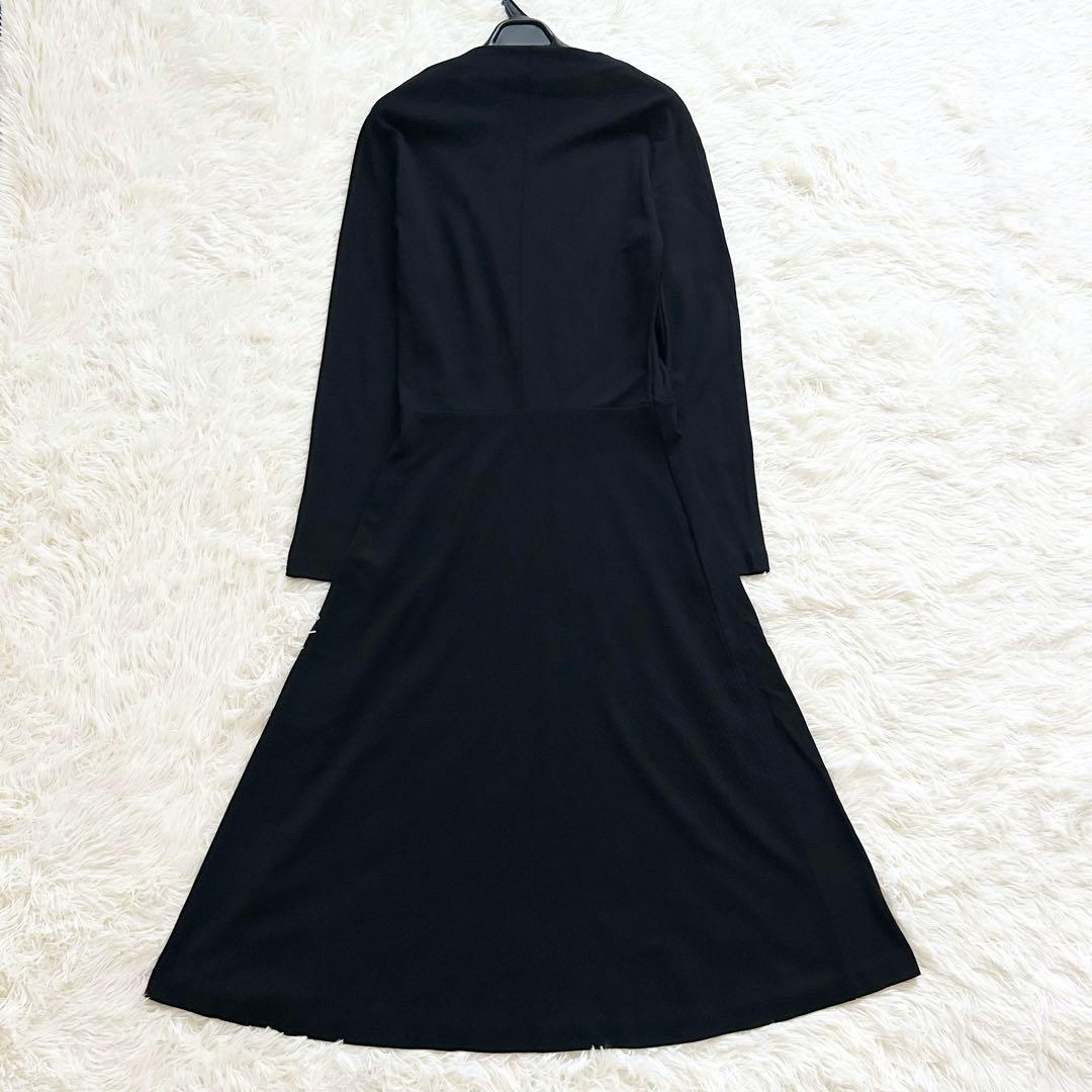 【りほ】マックスマーラ　大きいサイズ　ロングワンピース　カシュクール　黒