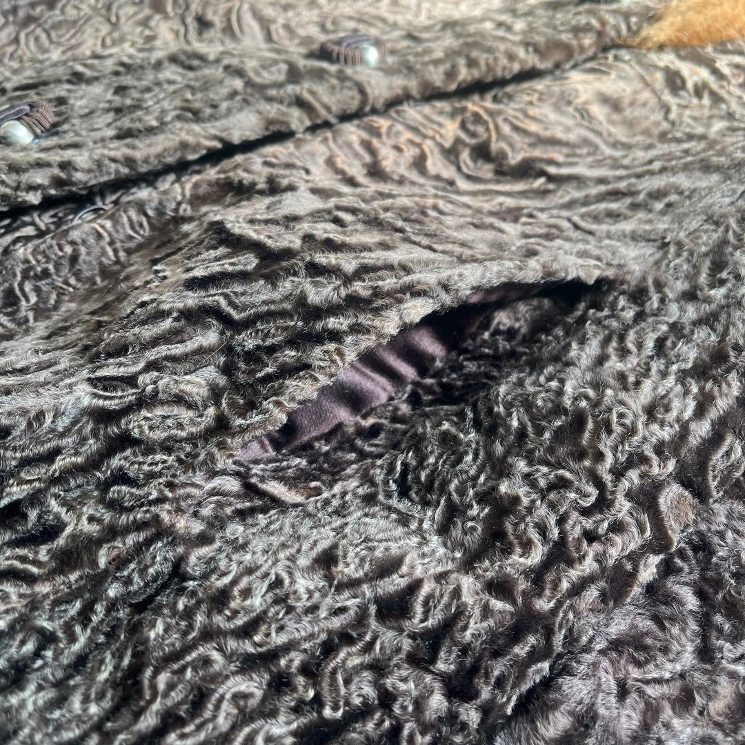 Rotiny ミンクファーコート 13号 XL 定価約15万 高級 ヴィンテージ