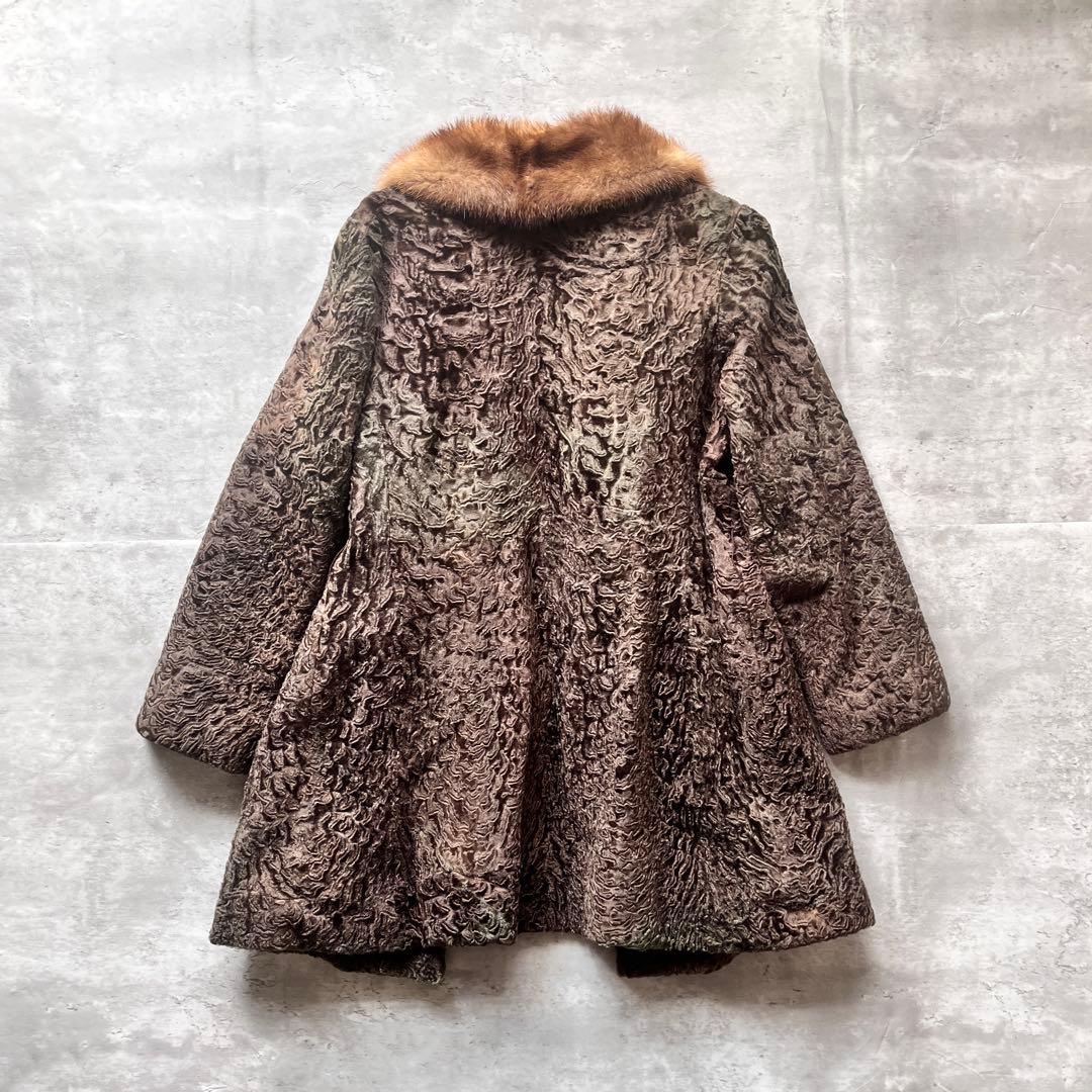 Rotiny ミンクファーコート 13号 XL 定価約15万 高級 ヴィンテージ