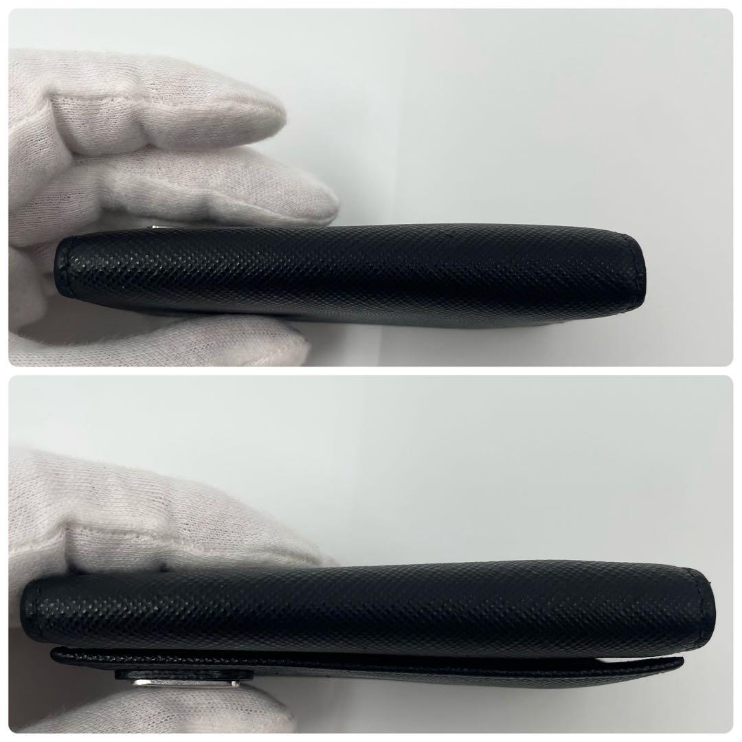 【✨未使用級 現行】プラダ キーケース 三角ロゴ サフィアーノ レザー ブラック