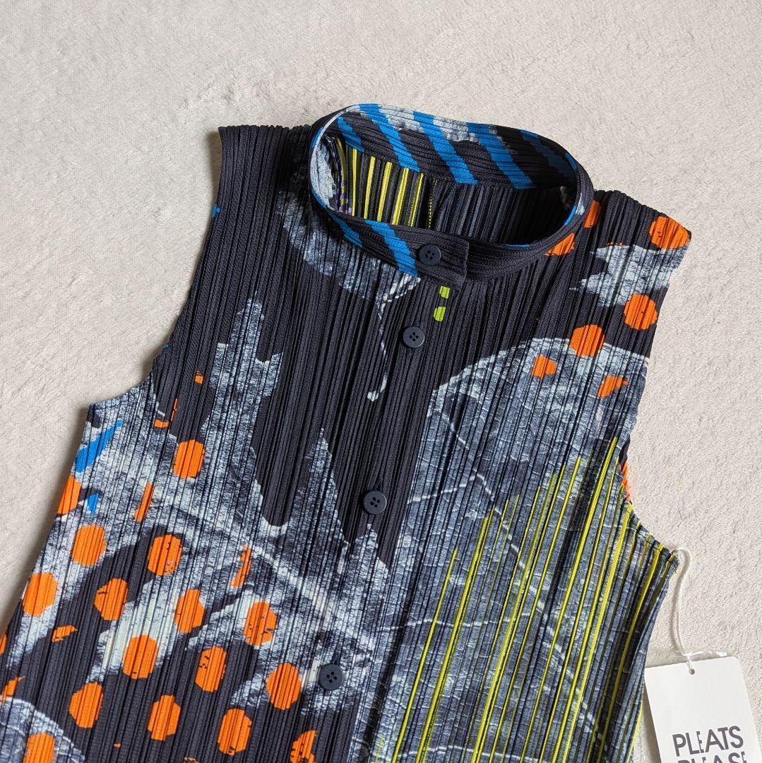 【未使用級】 プリーツ プリーズ ワンピース チュニック マルチカラー サイズ4