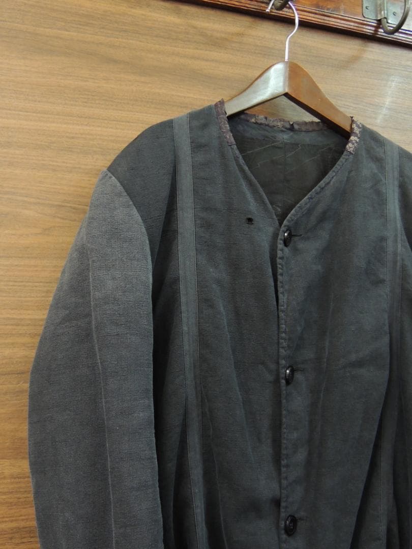 CASEY VIDALENC 製品染め ノーカラー ジャケット カバーオール36