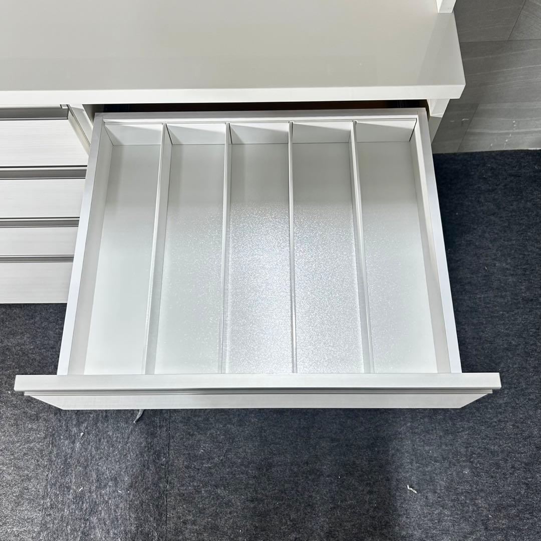 ニトリ 食器棚 リガーレ 160cm ホワイト キッチンボード d4805