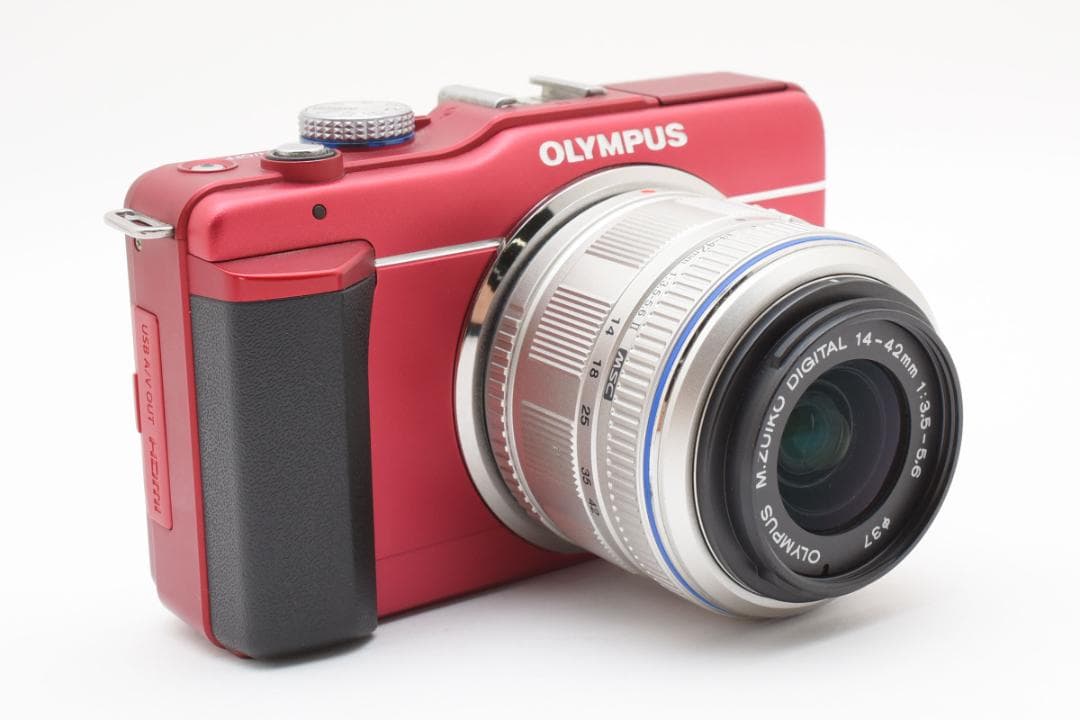 オリンパス　OLYMPUS PEN Lite E-PL5 レッド 14-42mm