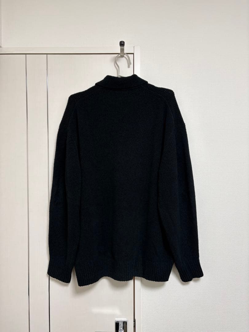 【H BEAUTY&YOUTH 】ハーフジップ ポロシャツ L