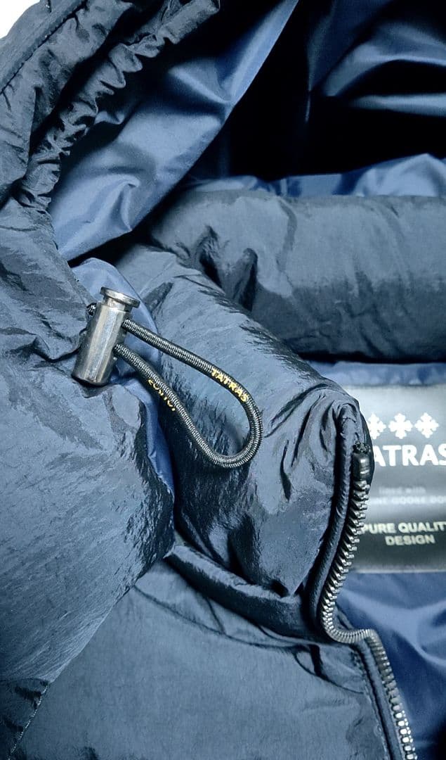 【美品】TATRAS タトラス フード付きダウンベスト ネイビー サイズ4