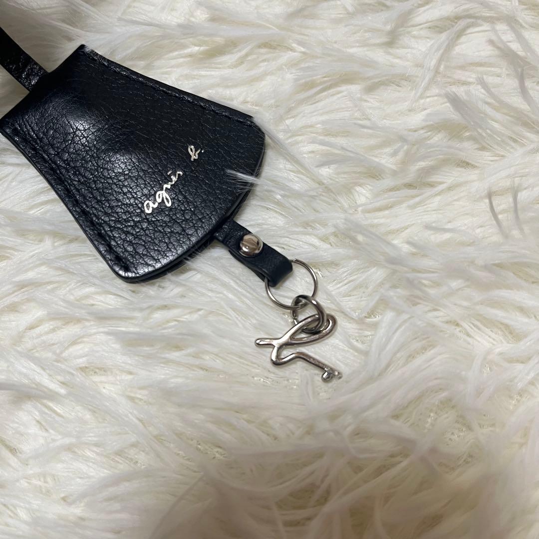 アニエスベー トートバッグ オールレザー 黒 A4 南京錠 ビジネス