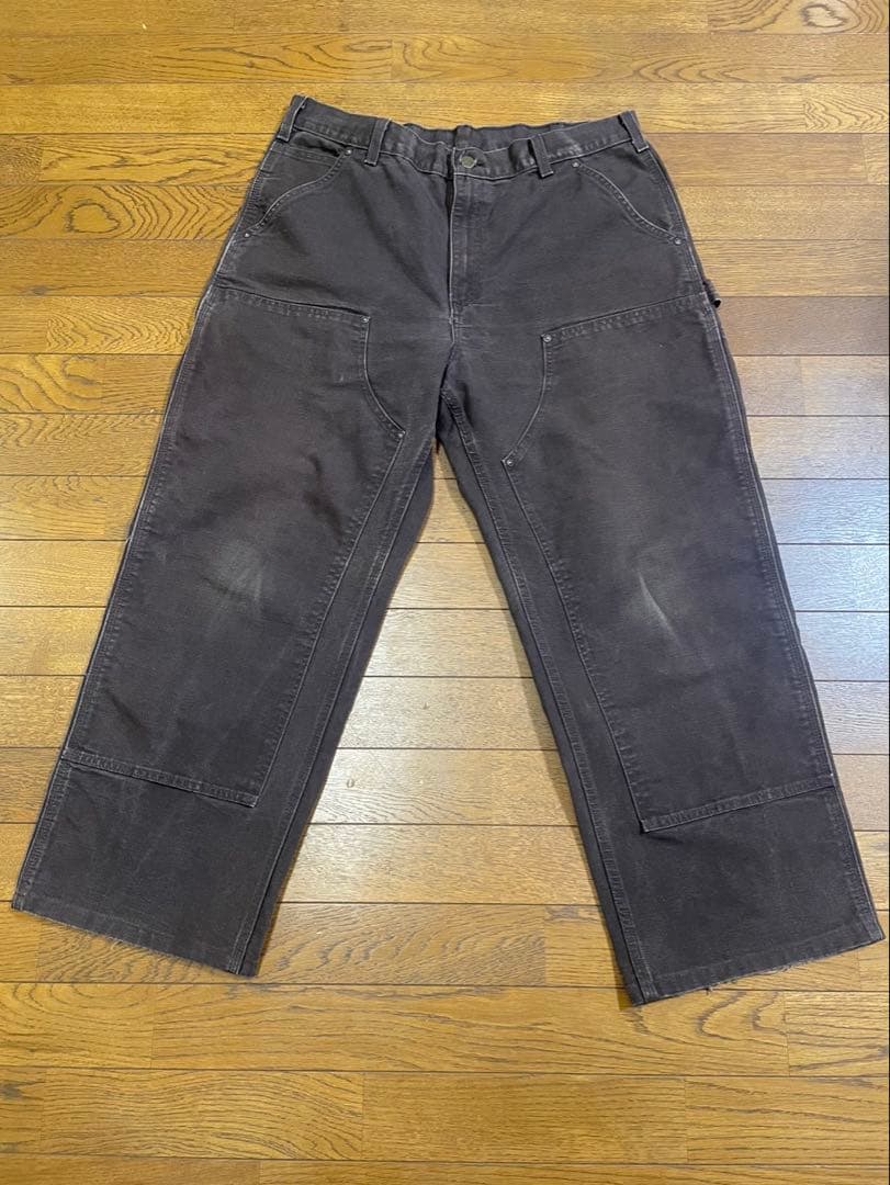 W36carhartt カーハートダブルニーダークブラウンB136 DKB