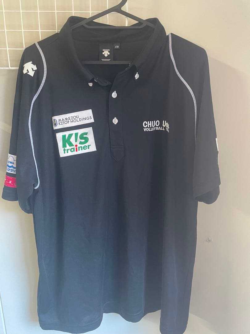 CHUO大 バレーボール ポロシャツ ブラック