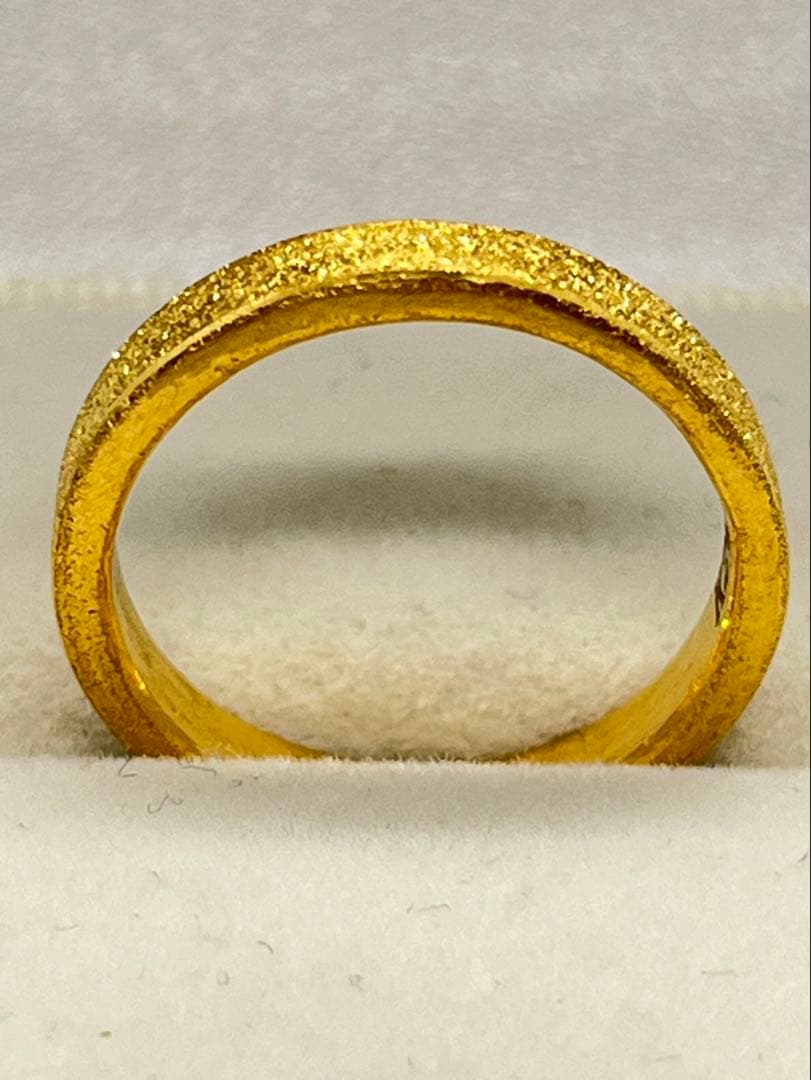 K24 純金 平打ちグロスリング 5.18g指輪 リング 刻印あり ハンドメイド