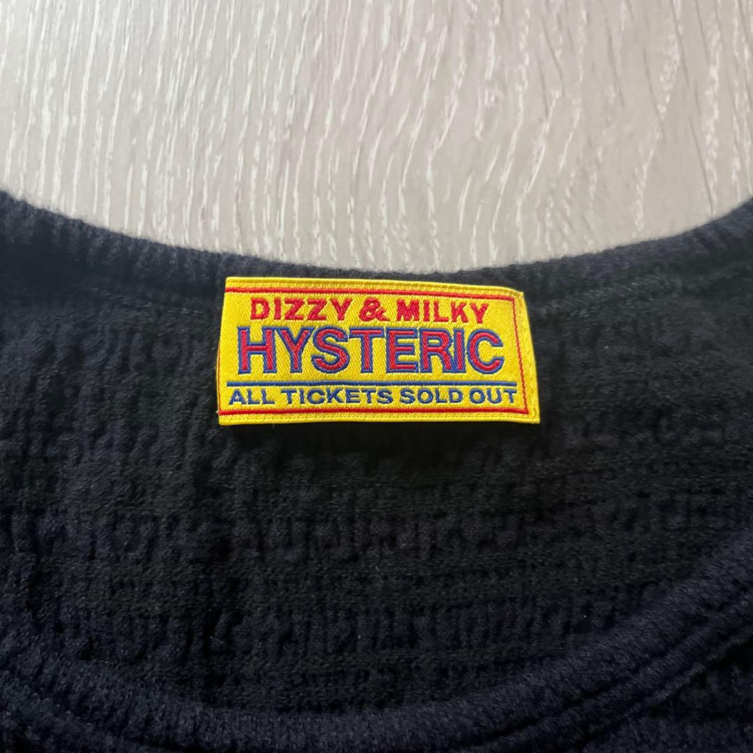 MYSTERIC 黒 プリント Tシャツ サイズフリー