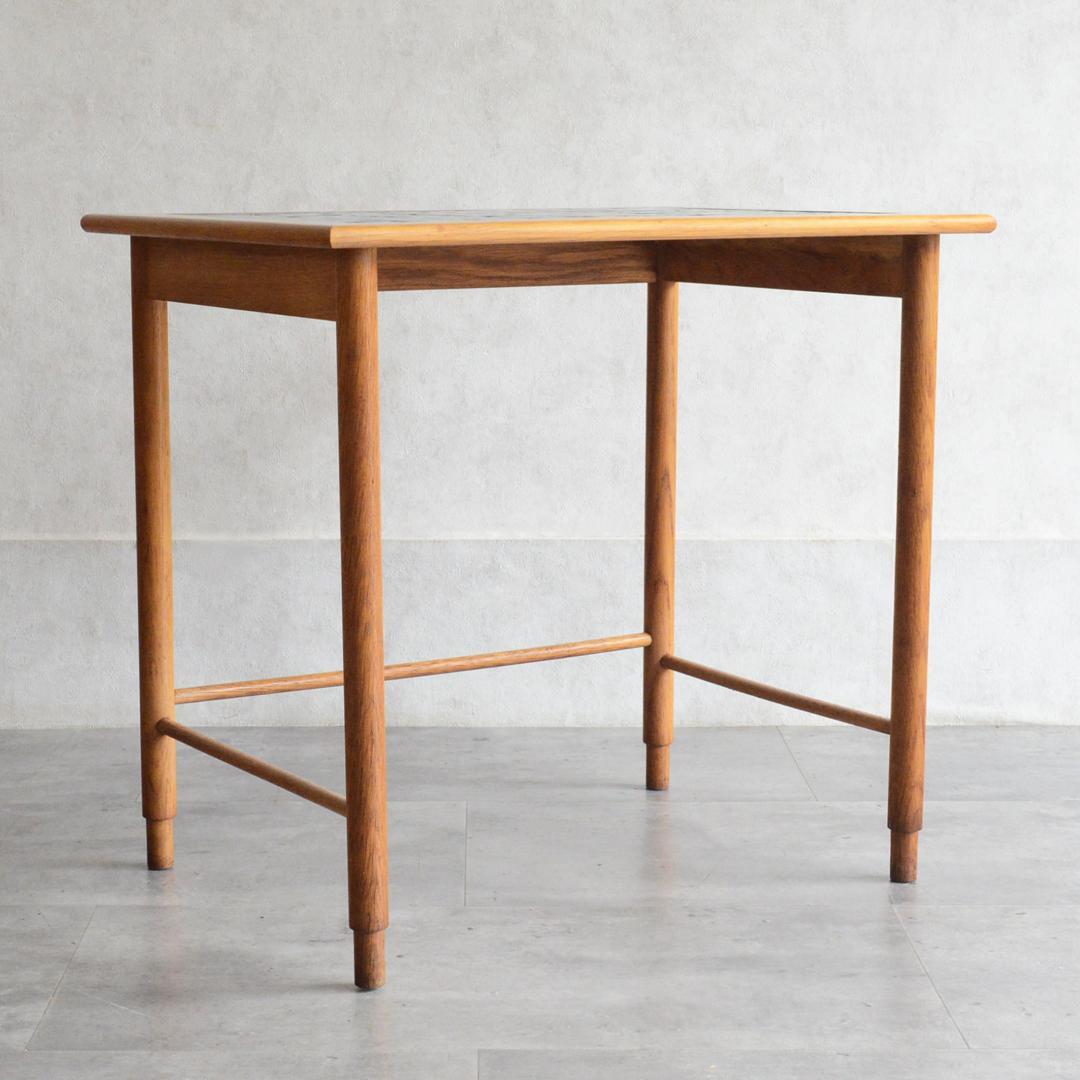 デンマーク 北欧ヴィンテージ タイルトップ サイドテーブル オーク 北欧家具