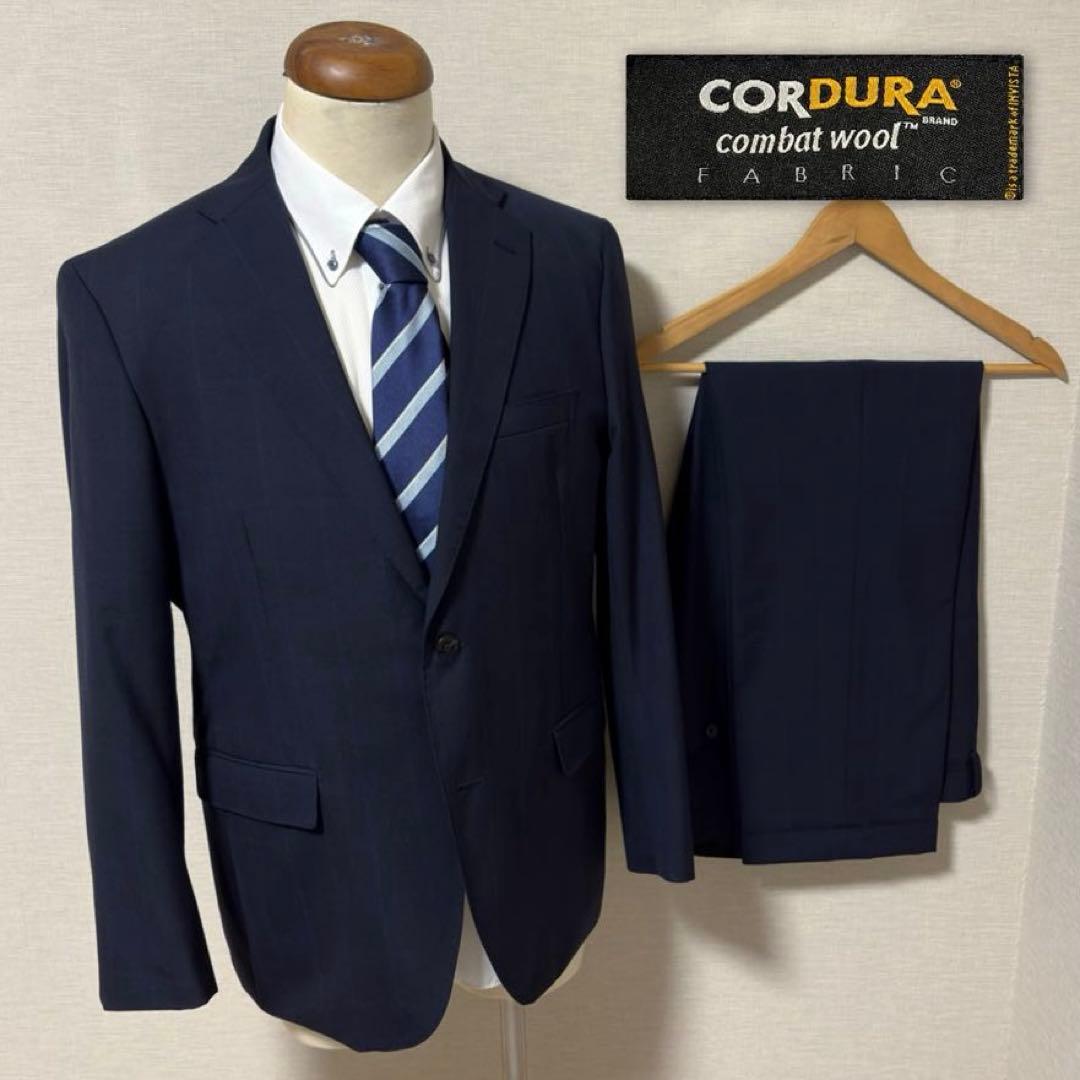 CORDURA スーツ セットアップ 上下 ネイビー BB6 ゆったり 大きい