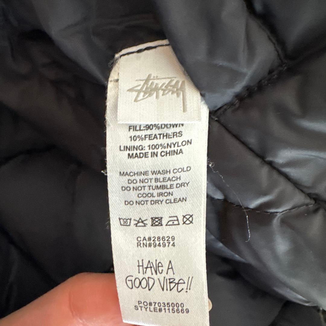 きのSTUSSY WORKGEAR リバーシブル ダウンベスト パイソン柄