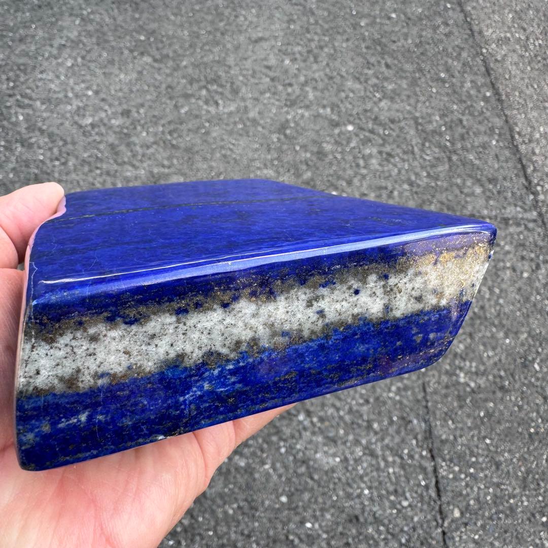 ☆ラピスラズリ☆5A☆引寄せ☆約1160g☆アフガニスタン産☆天然無着色☆磨き石