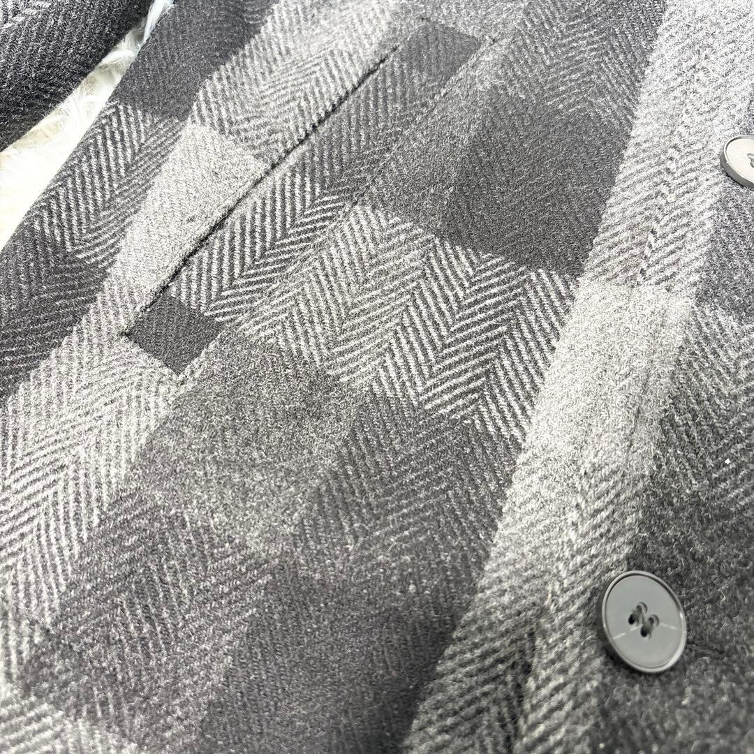 ☆美品☆ドルチェ＆ガッバーナ ピーコート チェック ダブルブレストS