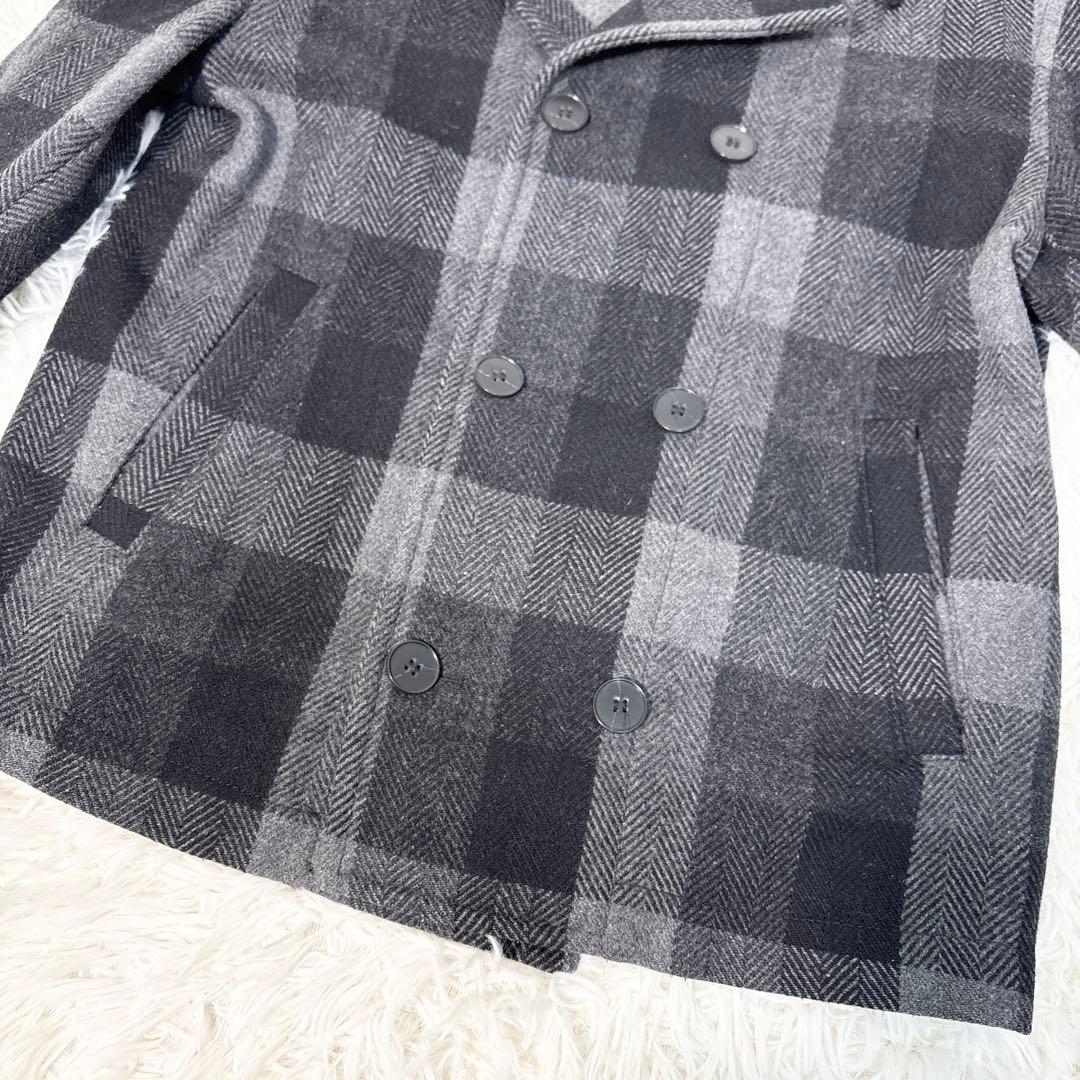 ☆美品☆ドルチェ＆ガッバーナ ピーコート チェック ダブルブレストS