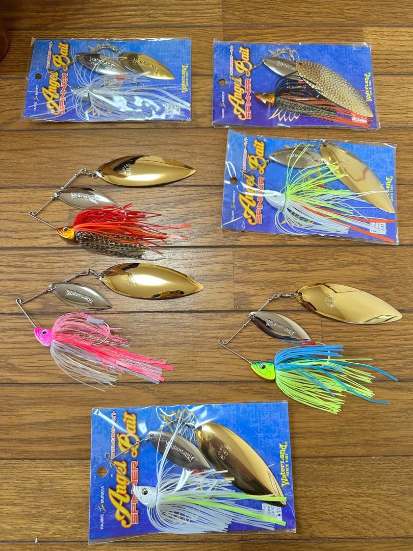 未使用品ヒルデブランド8番ブレード5枚付き、エンジェルスピナーベイト5/8オンス