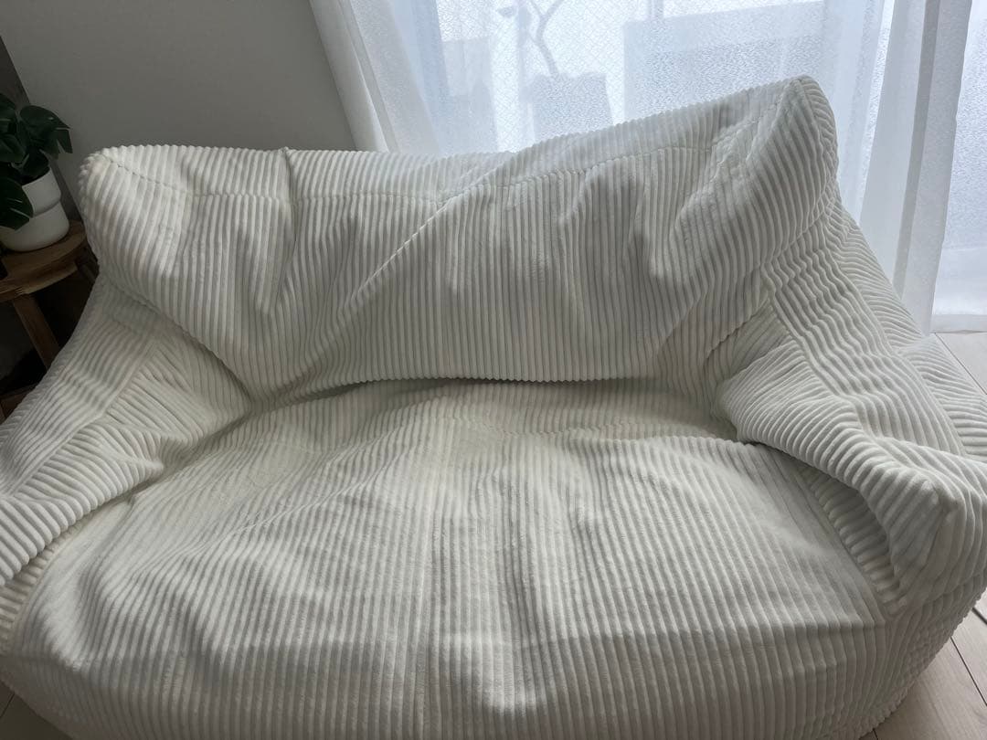 LOOSY ビーズソファ　2人掛け　アイボリー