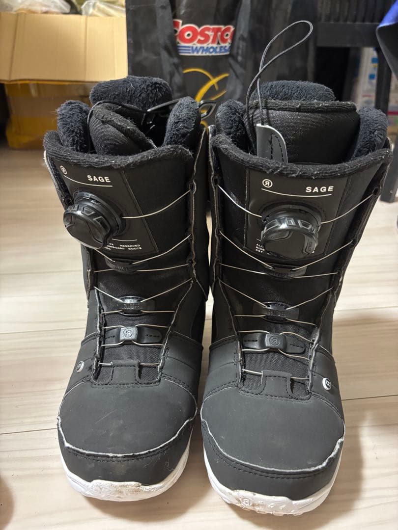 女性用スノーボードブーツ ブラック 22.5