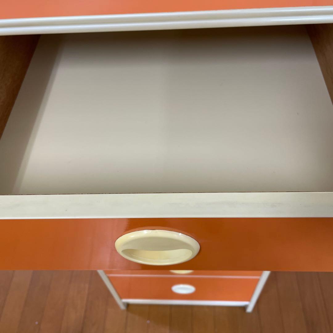 昭和レトロ　タンス　オレンジ　7段