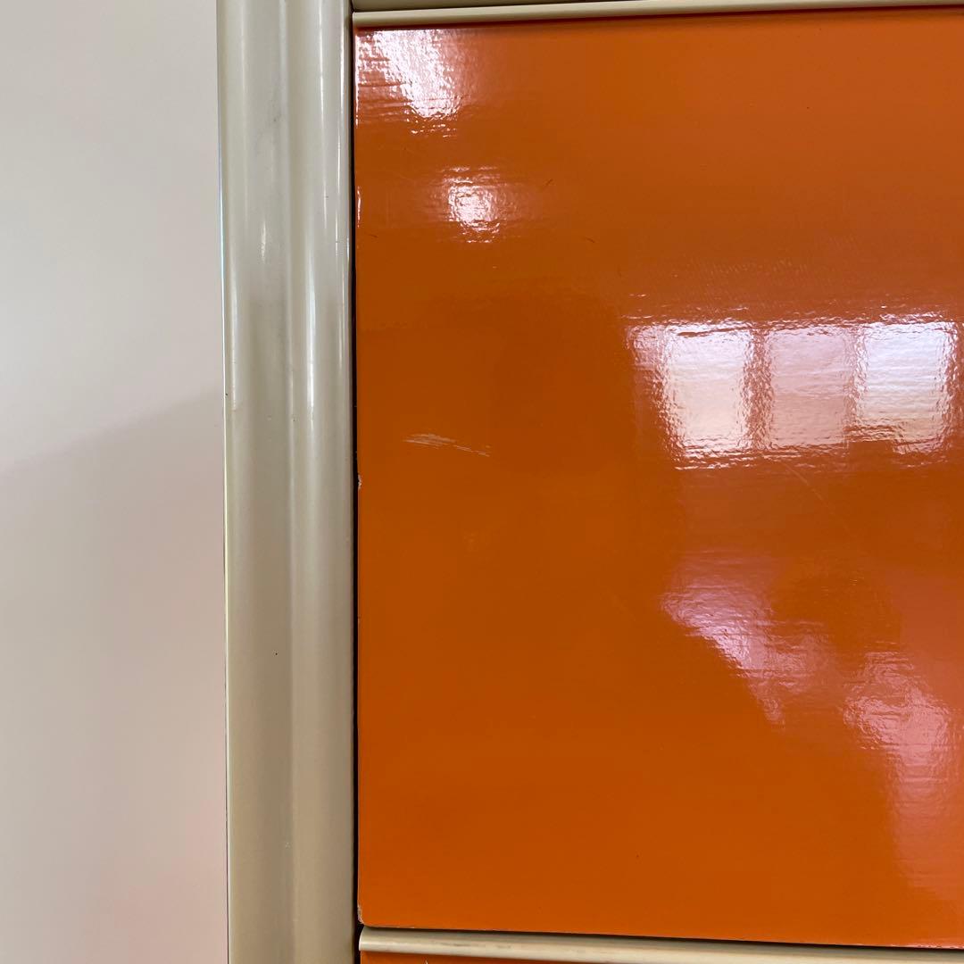 昭和レトロ　タンス　オレンジ　7段