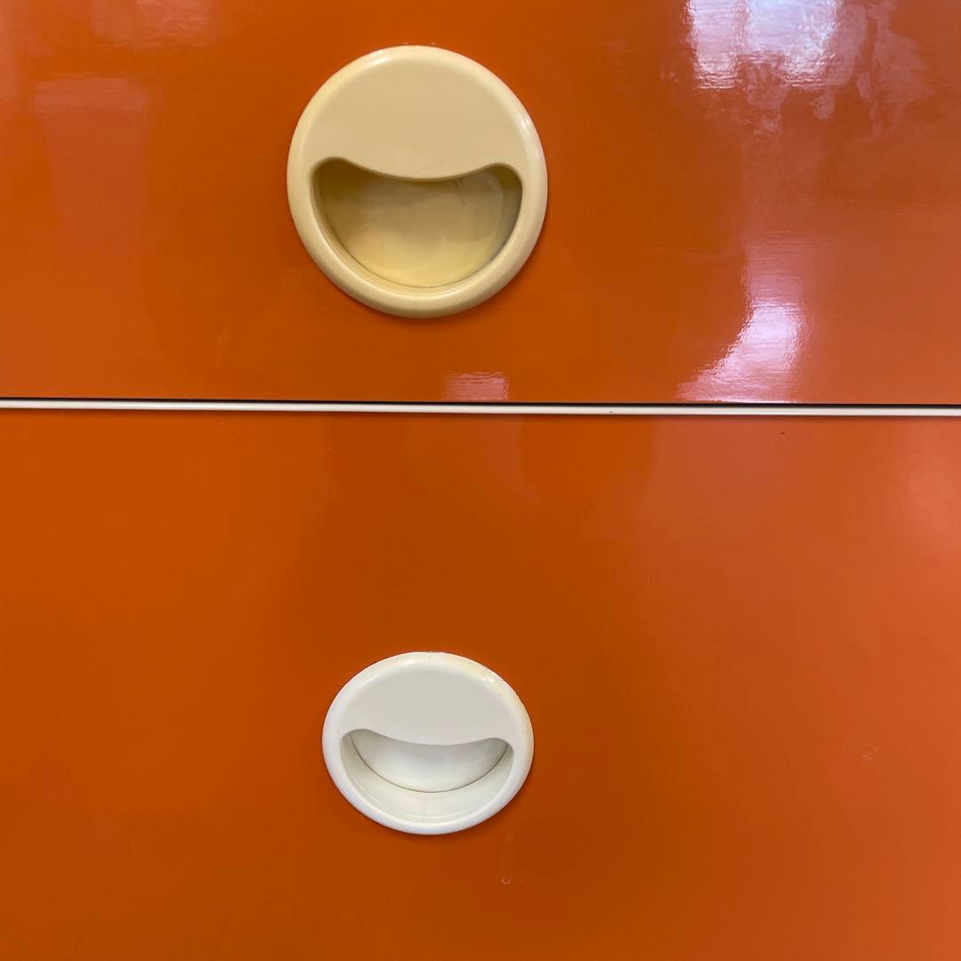 昭和レトロ　タンス　オレンジ　7段