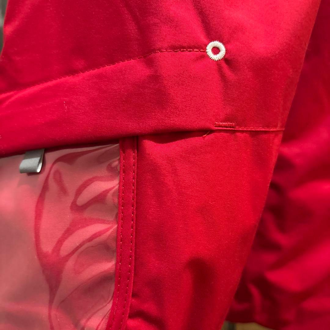 DESCENTE 赤 黒フード付き スキーウェア上下セット